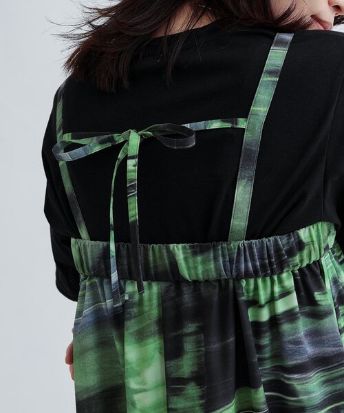 GALLEST（ギャレスト）の「デジタルプリントキャミワンピース（ワンピース・レディース・キャメル/グリーン・38/36）」の9枚目の写真