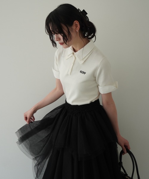 今月出品【eimy istoire】コルセットデザインチュールボリュームスカート eimy istoire コルセットデザインチュールボリュームスカート