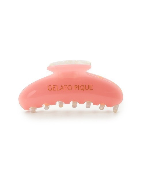 gelato pique（ジェラートピケ）の「ロゴヘアクリップ（バレッタ/ヘアクリップ・レディース・ネイビー/クリーム/コーラルピンク・FREE）」の3枚目の写真
