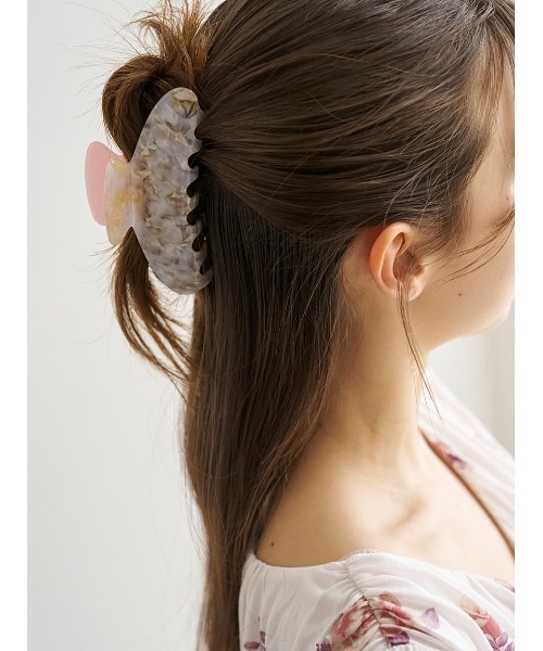 gelato pique（ジェラートピケ）の「ロゴヘアクリップ（バレッタ/ヘアクリップ・レディース・ネイビー/クリーム/コーラルピンク・FREE）」の11枚目の写真