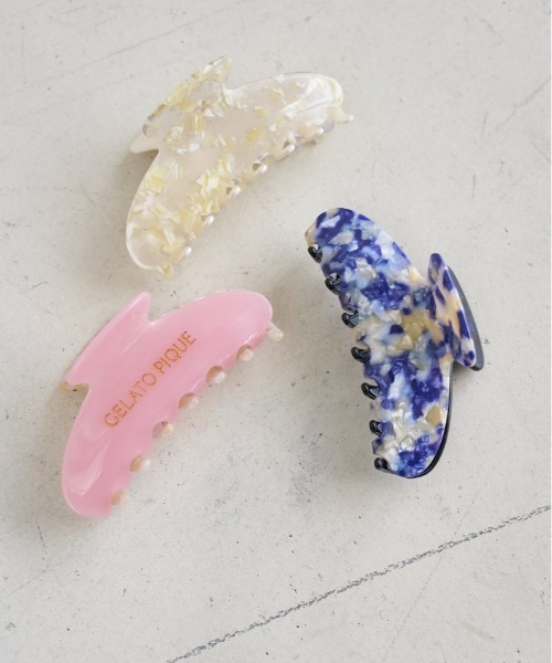 gelato pique（ジェラートピケ）の「ロゴヘアクリップ（バレッタ/ヘアクリップ・レディース・ネイビー/クリーム/コーラルピンク・FREE）」の12枚目の写真