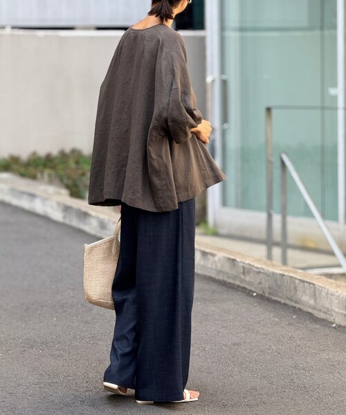 BEARDSLEY（ビアズリー）の「リネン羽織（ブルゾン・レディース・ベージュ/ブラック/グレー・FREE）」の9枚目の写真