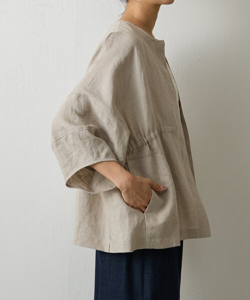 BEARDSLEY（ビアズリー）の「リネン羽織（ブルゾン・レディース・ベージュ/ブラック/グレー・FREE）」の22枚目の写真