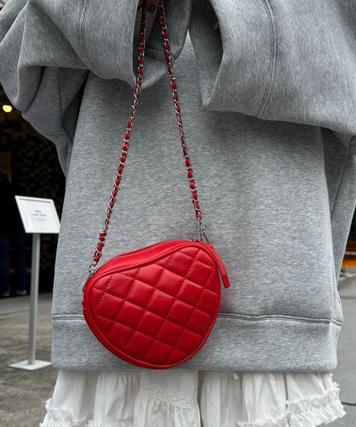 Alley Tokyo(アリートーキョー)の「【Alley select】ハートキルティングポシェット(ショルダーバッグ・レディース・ホワイト/レッド/ブラック・FREE)」の7枚目の写真