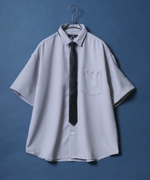 ANPAS（アンパス）の「ANPAS Twill Fabric Oversized Regular Collar Shirt with necktie/ANPAS 別注 ツイル オーバーサイズ ネクタイ付きシャツ レディース メンズ レギュラーカラーシャツ（シャツ/ブラウス）」