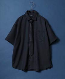 ANPAS（アンパス）の「ANPAS Twill Fabric Oversized Regular Collar Shirt with necktie/ANPAS 別注 ツイル オーバーサイズ ネクタイ付きシャツ レディース メンズ レギュラーカラーシャツ（シャツ/ブラウス）」