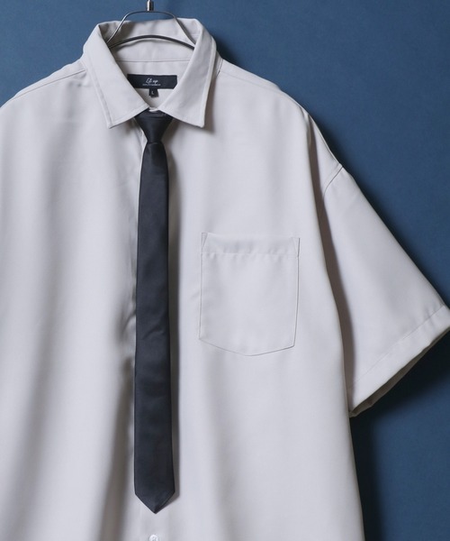 セール】ANPAS Twill Fabric Oversized Regular Collar Shirt