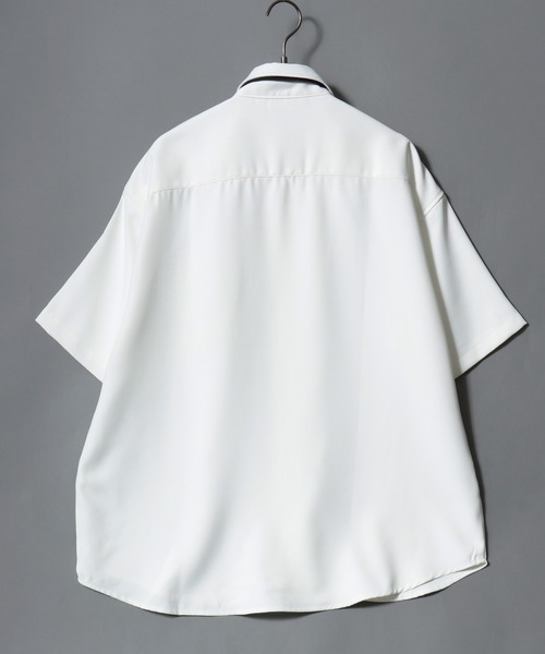 ANPAS（アンパス）の「ANPAS Oversized Short-Sleeve Shirt with Tie / アンパス 別注 ネクタイ付きオーバーサイズ半袖シャツ ワイドシルエット メンズ レギュラーカラー（シャツ/ブラウス・メンズ・ホワイト/ライトグレー/ブラック/ベージュ/ブルー・M/L）」の9枚目の写真
