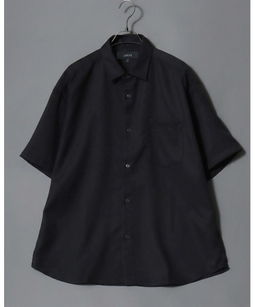 ANPAS（アンパス）の「ANPAS Oversized Short-Sleeve Shirt with Tie / アンパス 別注 ネクタイ付きオーバーサイズ半袖シャツ ワイドシルエット メンズ レギュラーカラー（シャツ/ブラウス・メンズ・ホワイト/ライトグレー/ブラック/ベージュ/ブルー・M/L）」の16枚目の写真