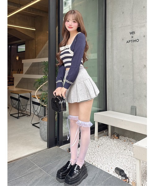 Darich(ダーリッチ)の「レイヤードボーダーニットアンサンブル(ニット/セーター・レディース・ピンク/グレー/ネイビー・FREE)」の17枚目の写真