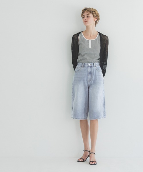 coca（coca）（コカ）の「【WEB限定セール】デニムバミューダパンツ（その他パンツ・レディース・ブルー・M/L/S）」の3枚目の写真