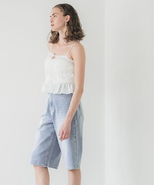 coca（coca）（コカ）の「【WEB限定セール】デニムバミューダパンツ（その他パンツ・レディース・ブルー・M/L/S）」の4枚目の写真