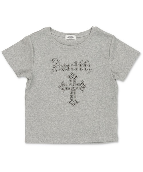 SPINNS（スピンズ）の「大人気デザインが半袖になって再登場！半袖カットソー/ピタTシャツ/ストーンクロス（Tシャツ/カットソー・レディース・オフホワイト/杢グレー/ブラック・ONESIZE）」の3枚目の写真