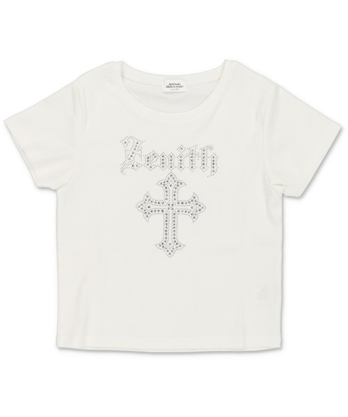 SPINNS（スピンズ）の「大人気デザインが半袖になって再登場！半袖カットソー/ピタTシャツ/ストーンクロス（Tシャツ/カットソー・レディース・オフホワイト/杢グレー/ブラック・ONESIZE）」の13枚目の写真