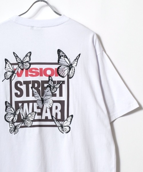 VISION STREET WEAR(ヴィジョンストリートウェア)の「VISION STREET WEAR/ビジョンストリートウェア オーバーサイズ イラスト フォト ワンポイントロゴ バックプリント 半袖Tシャツ レディース メンズ(Tシャツ/カットソー・メンズ・ブラック/ホワイト/ホワイト系その他/ブラック系その他/ホワイト系その他2/ホワイト系その他3/ホワイト系その他4/ホワイト系その他5/ホワイト系その他6/ブラック系その他2/ブラック系その他3/ブラック系その他4/ブラック系その他5/ブラック系その他6・M/L/LL)」の2枚目の写真