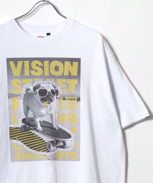 VISION STREET WEAR(ヴィジョンストリートウェア)の「VISION STREET WEAR/ビジョンストリートウェア オーバーサイズ イラスト フォト ワンポイントロゴ バックプリント 半袖Tシャツ レディース メンズ(Tシャツ/カットソー・メンズ・ブラック/ホワイト/ホワイト系その他/ブラック系その他/ホワイト系その他2/ホワイト系その他3/ホワイト系その他4/ホワイト系その他5/ホワイト系その他6/ブラック系その他2/ブラック系その他3/ブラック系その他4/ブラック系その他5/ブラック系その他6・M/L/LL)」の4枚目の写真