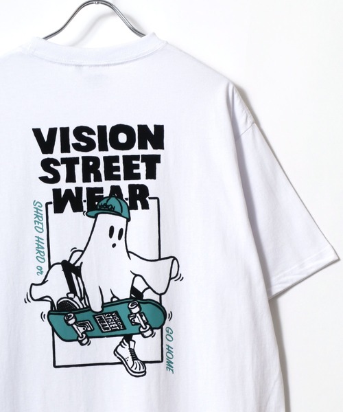 VISION STREET WEAR(ヴィジョンストリートウェア)の「VISION STREET WEAR/ビジョンストリートウェア オーバーサイズ イラスト フォト ワンポイントロゴ バックプリント 半袖Tシャツ レディース メンズ(Tシャツ/カットソー・メンズ・ブラック/ホワイト/ホワイト系その他/ブラック系その他/ホワイト系その他2/ホワイト系その他3/ホワイト系その他4/ホワイト系その他5/ホワイト系その他6/ブラック系その他2/ブラック系その他3/ブラック系その他4/ブラック系その他5/ブラック系その他6・M/L/LL)」の8枚目の写真