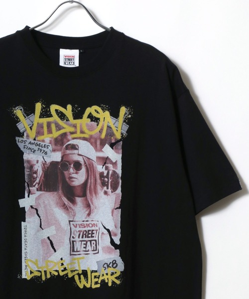 VISION STREET WEAR(ヴィジョンストリートウェア)の「VISION STREET WEAR/ビジョンストリートウェア オーバーサイズ イラスト フォト ワンポイントロゴ バックプリント 半袖Tシャツ レディース メンズ(Tシャツ/カットソー・メンズ・ブラック/ホワイト/ホワイト系その他/ブラック系その他/ホワイト系その他2/ホワイト系その他3/ホワイト系その他4/ホワイト系その他5/ホワイト系その他6/ブラック系その他2/ブラック系その他3/ブラック系その他4/ブラック系その他5/ブラック系その他6・M/L/LL)」の11枚目の写真