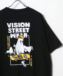 VISION STREET WEAR/ビジョンストリートウェア オーバーサイズ イラスト フォト ワンポイントロゴ バックプリント 半袖Tシャツ レディース メンズ
