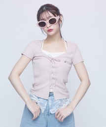 TITTY&CO.（ティティーアンドコー）の「レースアップベイビーT（Tシャツ/カットソー）」