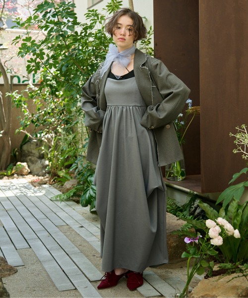 loin nuit（ロワンニュイ）の「random pick cami onepiece / ランダムピックキャミワンピース（ワンピース・レディース・アイボリー/グレー/ベージュ・FREE）」の6枚目の写真