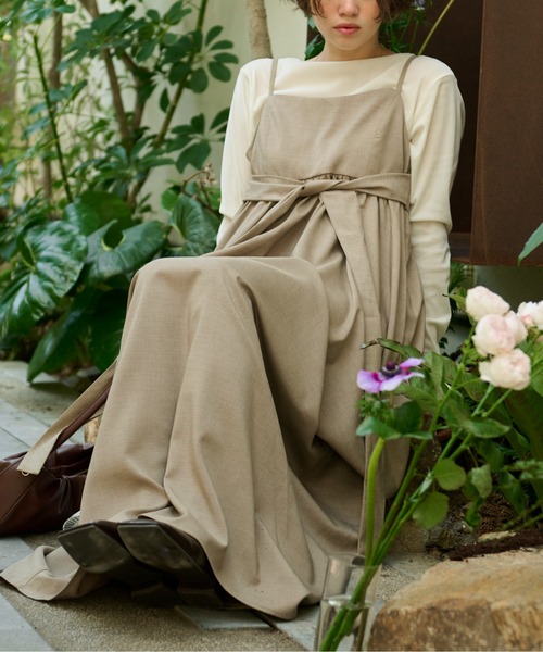 loin nuit（ロワンニュイ）の「random pick cami onepiece / ランダムピックキャミワンピース（ワンピース・レディース・アイボリー/グレー/ベージュ・FREE）」の5枚目の写真