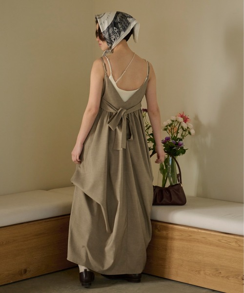 loin nuit（ロワンニュイ）の「random pick cami onepiece / ランダムピックキャミワンピース（ワンピース・レディース・アイボリー/グレー/ベージュ・FREE）」の9枚目の写真