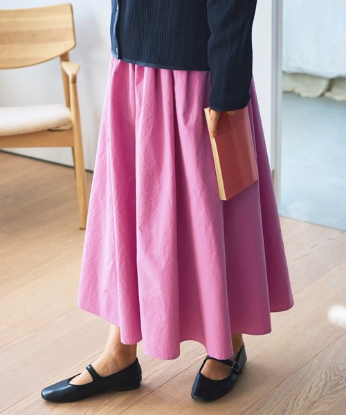 and myera(アンド マイラ)の「and myera ピンク色スカート(スカート・レディース・ピンク・L/M/S/LL)」の1枚目の写真