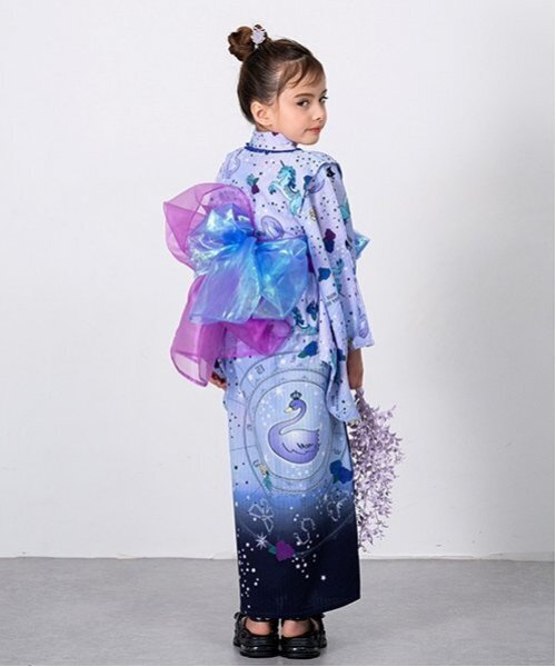 アナスイミニ　浴衣　140 レトロモダン浴衣　女の子 接触冷感】星座柄浴衣（浴衣）｜ANNA SUI mini（アナスイ・ミニ