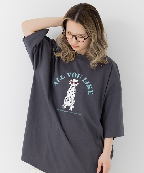 JAM & LINK(ジャムアンドリンク)の「綿100% ビッグシルエット プリント半袖Tシャツ(Tシャツ/カットソー・メンズ・A/B/C/D/E/F・M/L)」の2枚目の写真