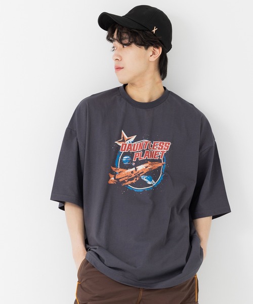 JAM & LINK(ジャムアンドリンク)の「綿100% ビッグシルエット プリント半袖Tシャツ(Tシャツ/カットソー・メンズ・A/B/C/D/E/F・M/L)」の4枚目の写真