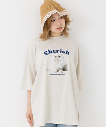 JAM & LINK（ジャムアンドリンク）の「綿100％ ビッグシルエット プリント半袖Tシャツ（Tシャツ/カットソー）」