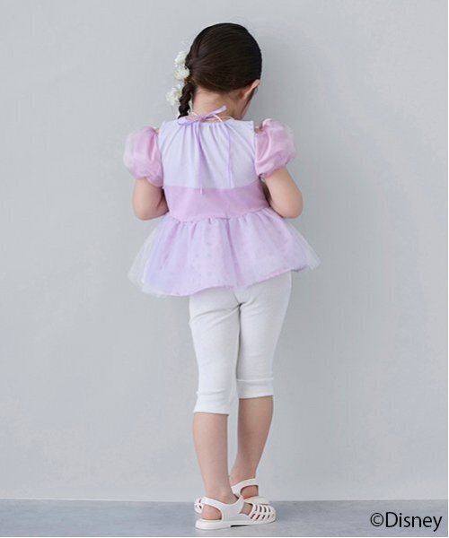 petit main（プティマイン）の「【Disney】バックフリル7分丈レギンス（レギンス/スパッツ・キッズ・ラベンダー/サックスブルー/ブラック/ホワイト系/エメラルド・90cm/80ｃｍ/100cm/110cm/130cm/120cm）」の8枚目の写真