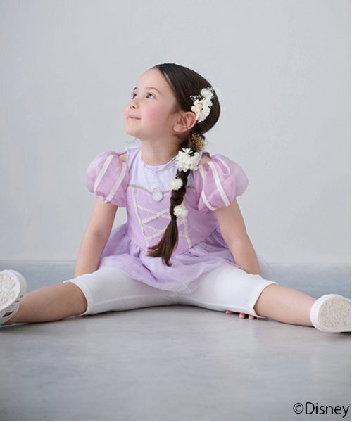 petit main（プティマイン）の「【Disney】バックフリル7分丈レギンス（レギンス/スパッツ・キッズ・ラベンダー/サックスブルー/ブラック/ホワイト系/エメラルド・90cm/80ｃｍ/100cm/110cm/130cm/120cm）」の9枚目の写真