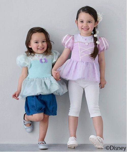 petit main（プティマイン）の「【Disney】バックフリル7分丈レギンス（レギンス/スパッツ・キッズ・ラベンダー/サックスブルー/ブラック/ホワイト系/エメラルド・90cm/80ｃｍ/100cm/110cm/130cm/120cm）」の10枚目の写真