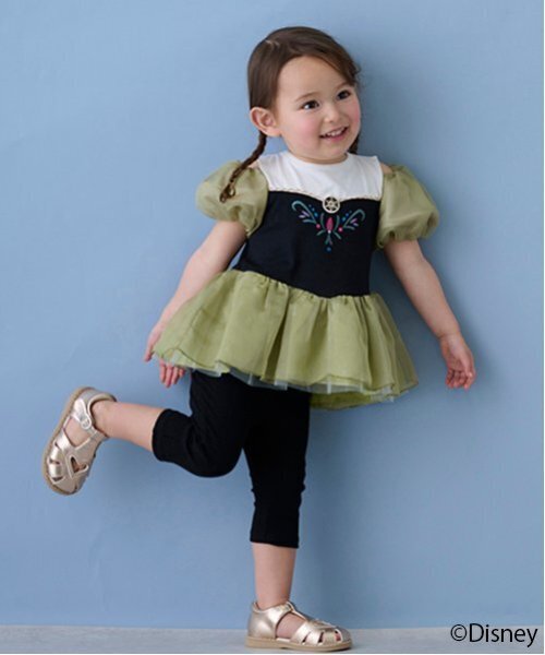 petit main（プティマイン）の「【Disney】バックフリル7分丈レギンス（レギンス/スパッツ・キッズ・ラベンダー/サックスブルー/ブラック/ホワイト系/エメラルド・90cm/80ｃｍ/100cm/110cm/130cm/120cm）」の14枚目の写真