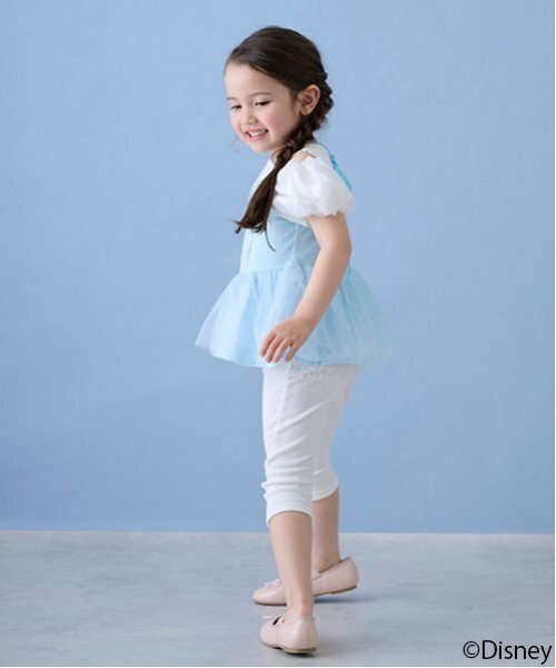 petit main（プティマイン）の「【Disney】バックフリル7分丈レギンス（レギンス/スパッツ・キッズ・ラベンダー/サックスブルー/ブラック/ホワイト系/エメラルド・90cm/80ｃｍ/100cm/110cm/130cm/120cm）」の16枚目の写真