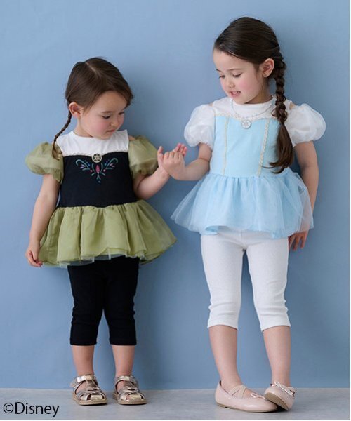 petit main（プティマイン）の「【Disney】バックフリル7分丈レギンス（レギンス/スパッツ・キッズ・ラベンダー/サックスブルー/ブラック/ホワイト系/エメラルド・90cm/80ｃｍ/100cm/110cm/130cm/120cm）」の17枚目の写真