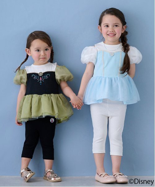 petit main（プティマイン）の「【Disney】バックフリル7分丈レギンス（レギンス/スパッツ・キッズ・ラベンダー/サックスブルー/ブラック/ホワイト系/エメラルド・90cm/80ｃｍ/100cm/110cm/130cm/120cm）」の18枚目の写真