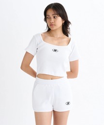 25 WS TELECO SQUAREN/DCショート丈(短丈)半袖Tシャツ