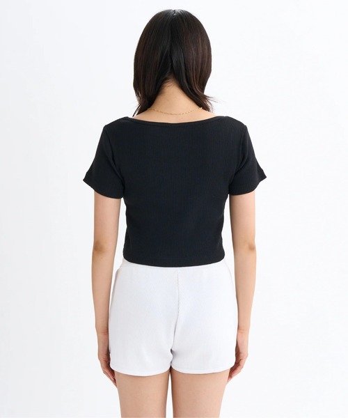 DC SHOES(ディーシーシューズ)の「25 WS TELECO SQUAREN/DCショート丈(短丈)半袖Tシャツ(Tシャツ/カットソー・レディース・ブラック/その他/グレー/ブラック×ピンク/ミント/ホワイト・SMALL/MEDIUM/LARGE)」の9枚目の写真