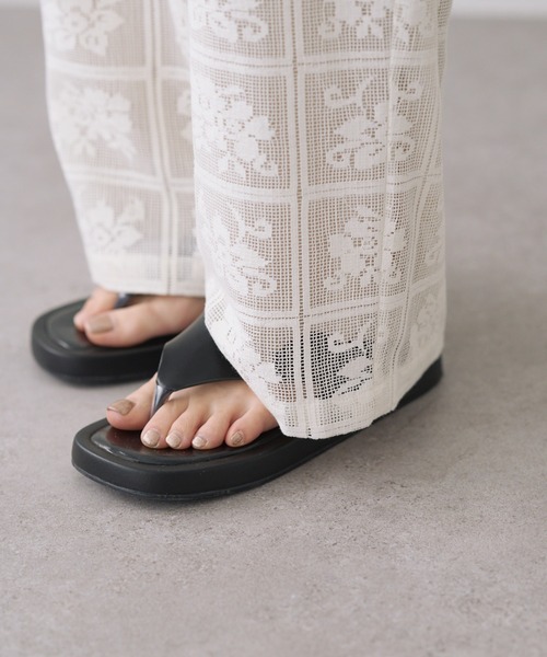 クロシェットレース風パンツ（その他パンツ）｜PUAL CE CIN