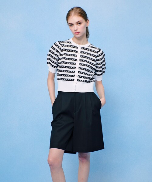 LOULOU WILLOUGHBY（ルルウィルビー）の「【LOULOU WILLOUGHBY】シックチノハーフパンツ（その他パンツ・レディース・ブラック/アイボリー・1/2）」の13枚目の写真