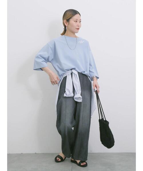 SM2 - ◎776 新品❣️サマンサモスモス チャコール レース貼りプルオーバー セール】◎ポンチロゴ刺繍プルオーバー（Tシャツ/カットソー