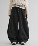 EPNK（イーピーエヌケー）の「【EPNK】Button fly wide denim pants / ボタンフライワイドデニムパンツ（デニムパンツ・SMALL）」