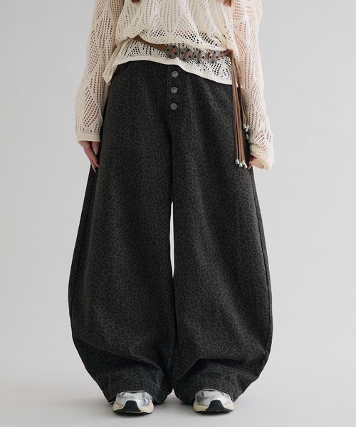 【epnok】 ボタンフライワイドデニムパンツ Lサイズ【現在完売品】 EPNK】Button fly wide denim pants / ボタンフライワイドデニム