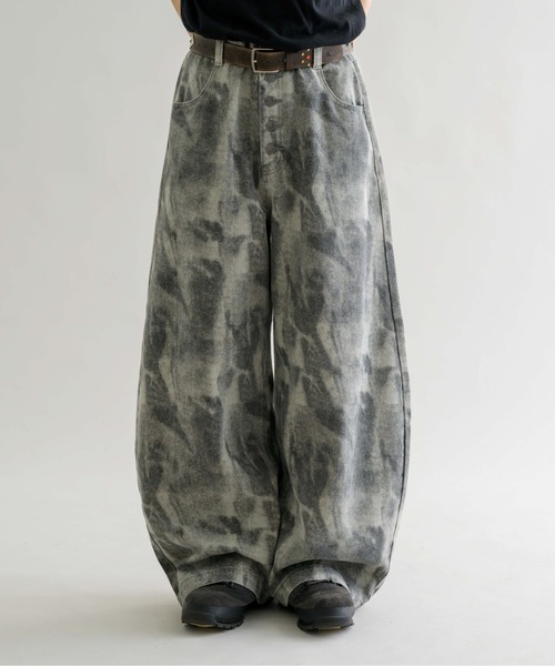 EPNK】Button fly wide denim pants / ボタンフライワイドデニムパンツ