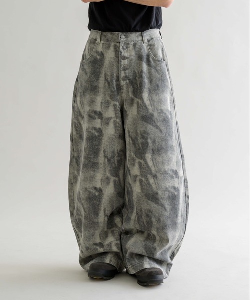 EPNK】Button fly wide denim pants / ボタンフライワイドデニムパンツ