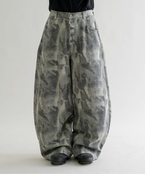 EPNK】Button fly wide denim pants / ボタンフライワイドデニム