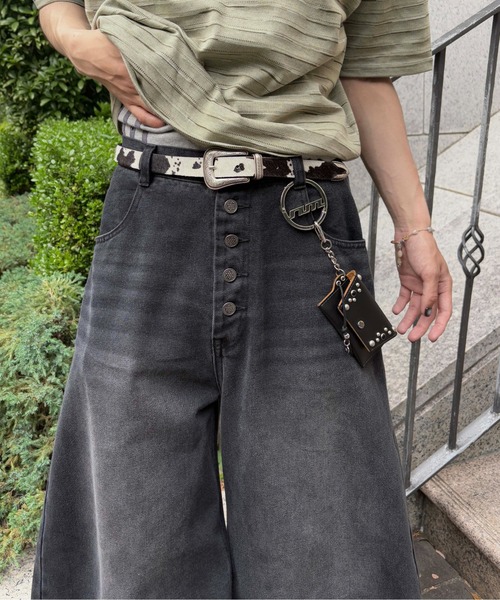 【EPNK】Button fly wide denim pants epnok（エプノック）の「【EPNK】Button fly wide denim pants